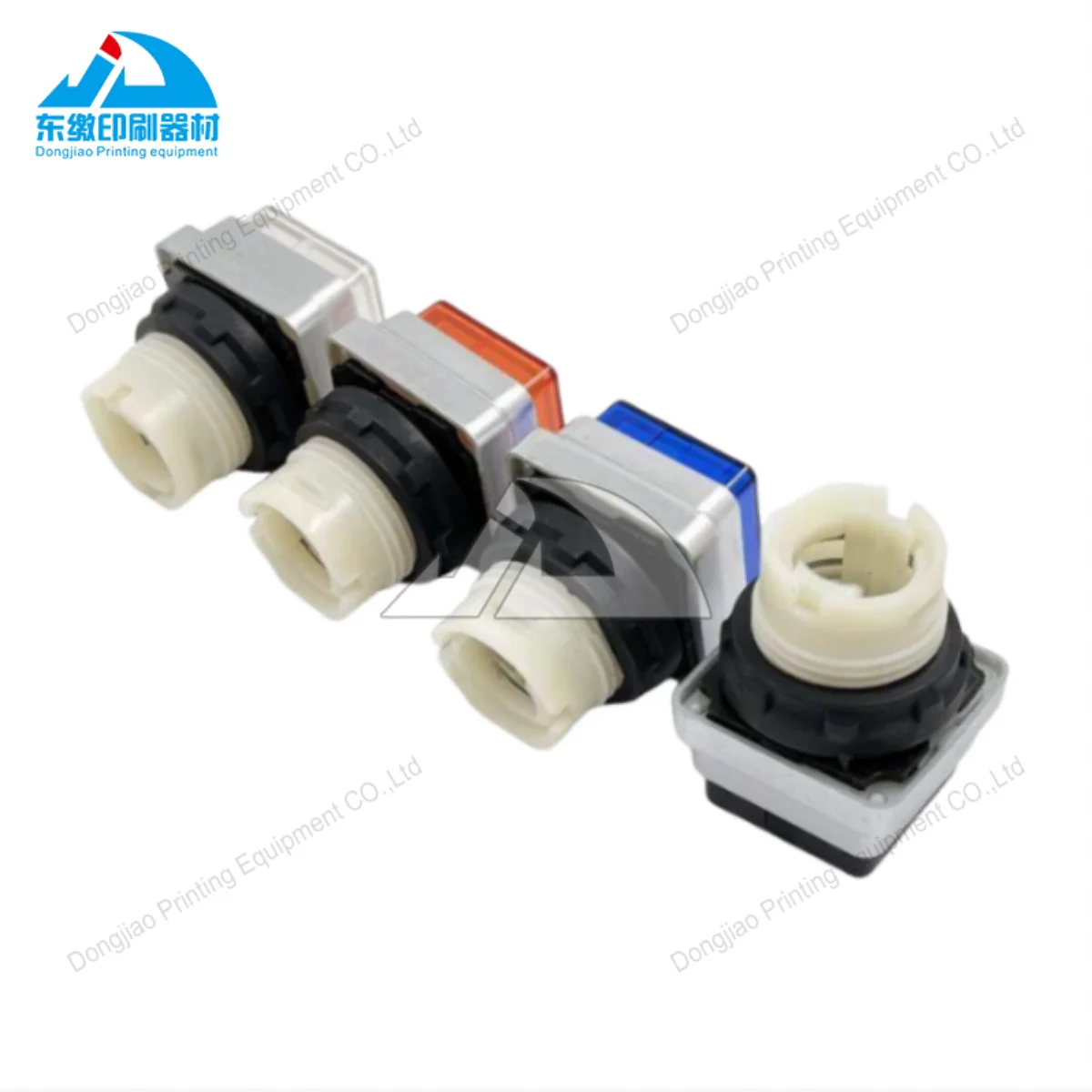 Piezas de repuesto para maquinaria de impresión Offset, botón pulsador para Heidelberg SM102 CD102 SM74, botón de interruptor de plástico blanco, azul, rojo y negro