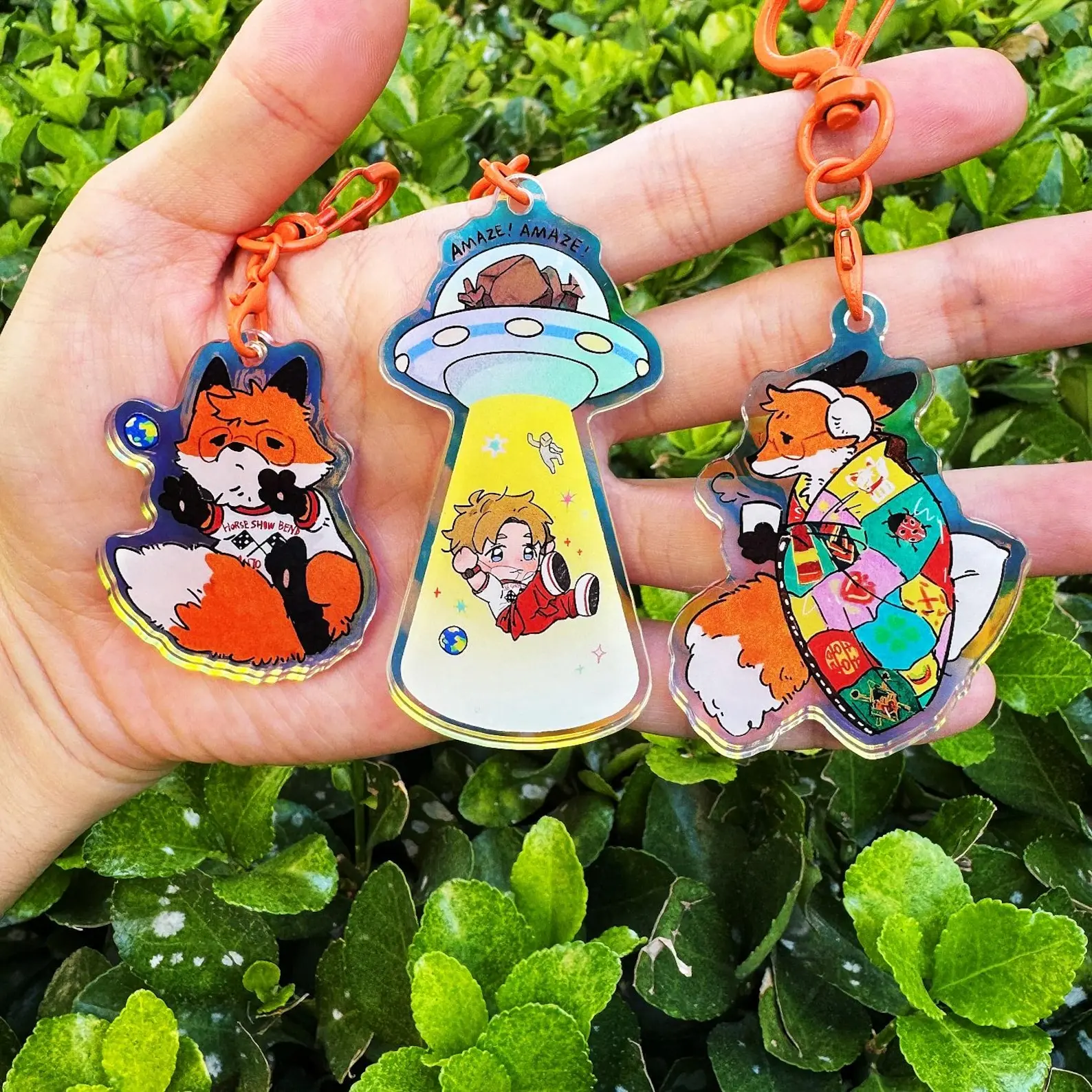 Llavero acrílico colgante de Project Hail Mary Grace & Rocky, Colección de dijes de fan art Chibi, Regalo para amigo