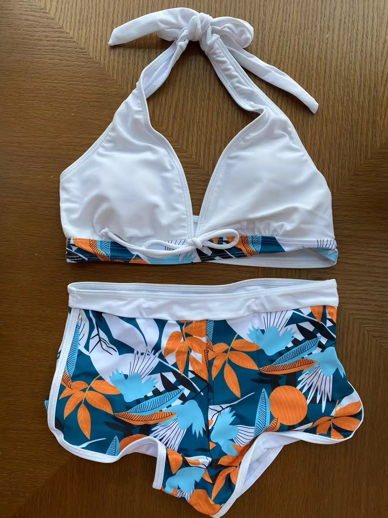 

Women's Swimsuit 2025 New Bandage Bikini Set Letter Print Two Piece Swimwear Beachwear Biquini Bandeau Bathing Suit