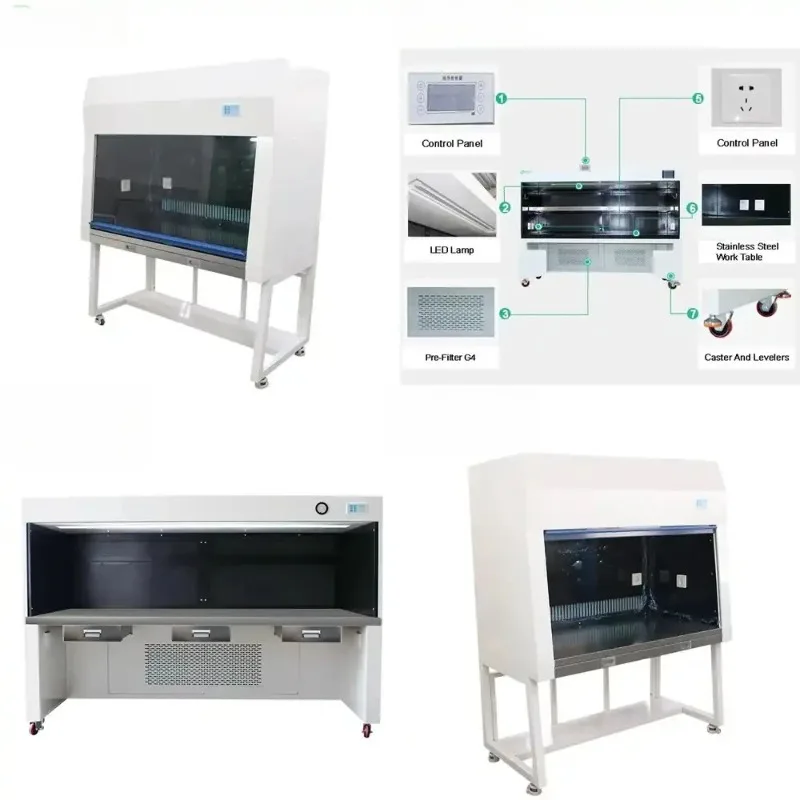 Vertical Flow Clean Bench for Lab Ultra Clean Workbench for Microbial Bacteria Experiment Class 100 Cleanroom Laminar Flow