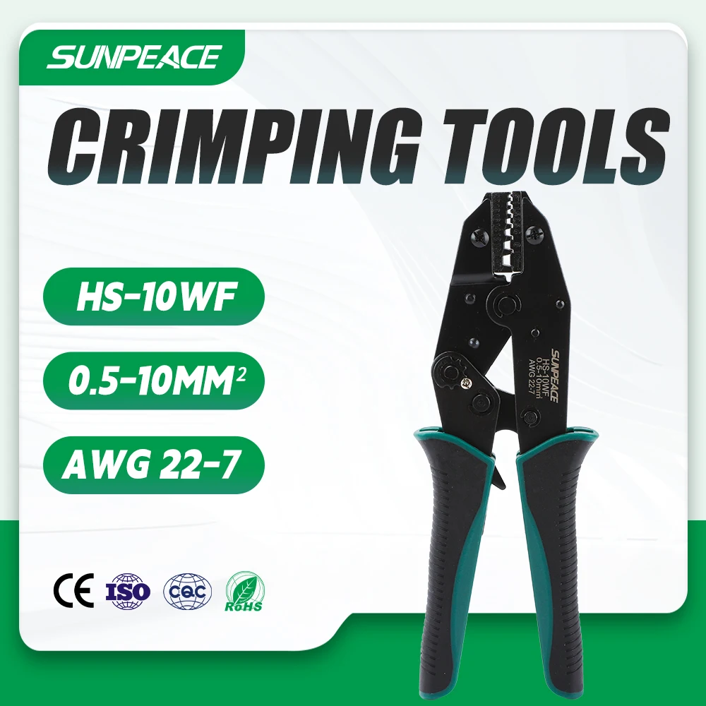 

HS 10WF 0,5-10 мм2 (22-7 AWG) Многофункциональные обжимные соединители Ручной инструмент Обжимные клещи