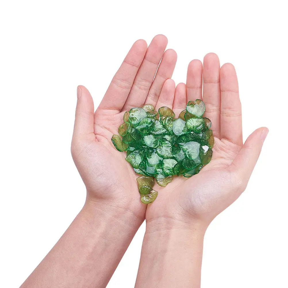 

300 шт. акриловых подвесок в форме листьев для серег, украшений, декоративных аксессуаров ручной работы, для изготовления ожерелий, браслетов, брелоков