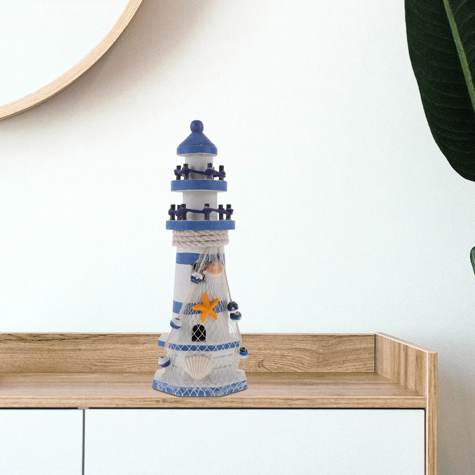 

Wooden Lighthouse nament Mediterranean Style Coastal Decor Home Bedroom Kids Room Nautical Gift Sea Theme Statue Miniature Model