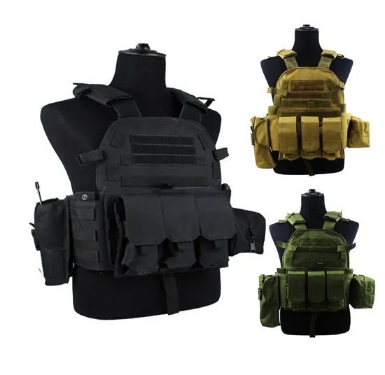 Imagem -06 - Homens e Mulheres Nylon Molle Colete Tático Colete 6094 Bolsa de Armadura Corporal Caça Transportador Airsoft Combat Camo Equipamento Militar do Exército