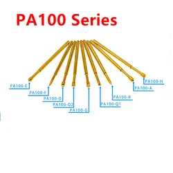 10PCS/Bag Gold-plating Spring Test Pin PA100-A2  B1 E2  H2  J1 Q1 Q2 T2 LM2 Outer Diameter 1.36mm Length 33.5mm PCB Probe