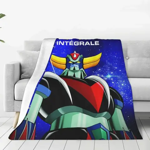 Goldorak Actarus UFO Robot Grendizer Blanket Cover Fleece Mazinger Z Anime Throw Blankets for Outdoor Travel Bedroom Quilt