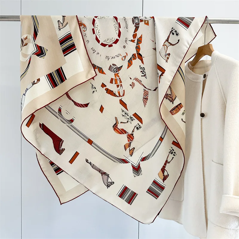 

Зимний большой шарф, двусторонние шали, шелковая шерсть, шарфы с закрученными вручную краями, квадратные большие банданы, шали, Рождественский подарок