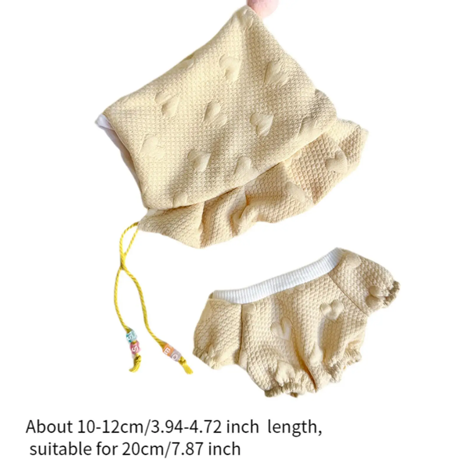 2 pçs bonecas pijamas e chapéu accs traje macacão roupas em miniatura para 8in bonecas vestir-se menino bonecas meninas presentes de aniversário