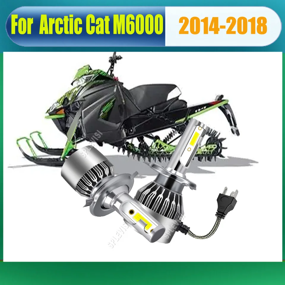 

12v 24v H4 Socket LED Headlight offer a smooth, trouble-free using experience Fits For Arctic Cat M6000 2014 2015 2016 2017 2018