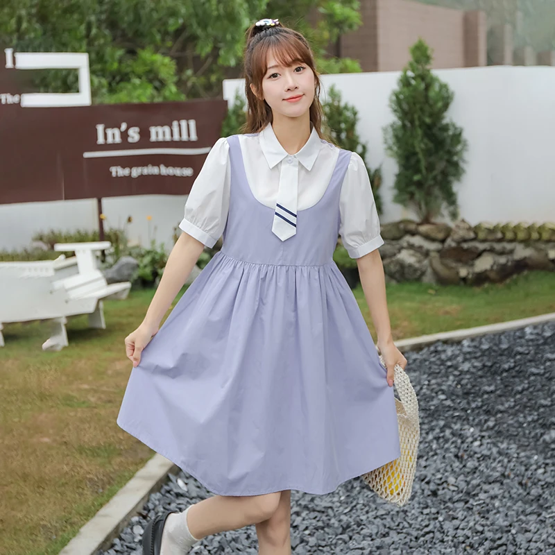 

Mori Girl Mini Vestidos New Arrivals Summer Fashion Short Sleeve Women One-Piece Dress