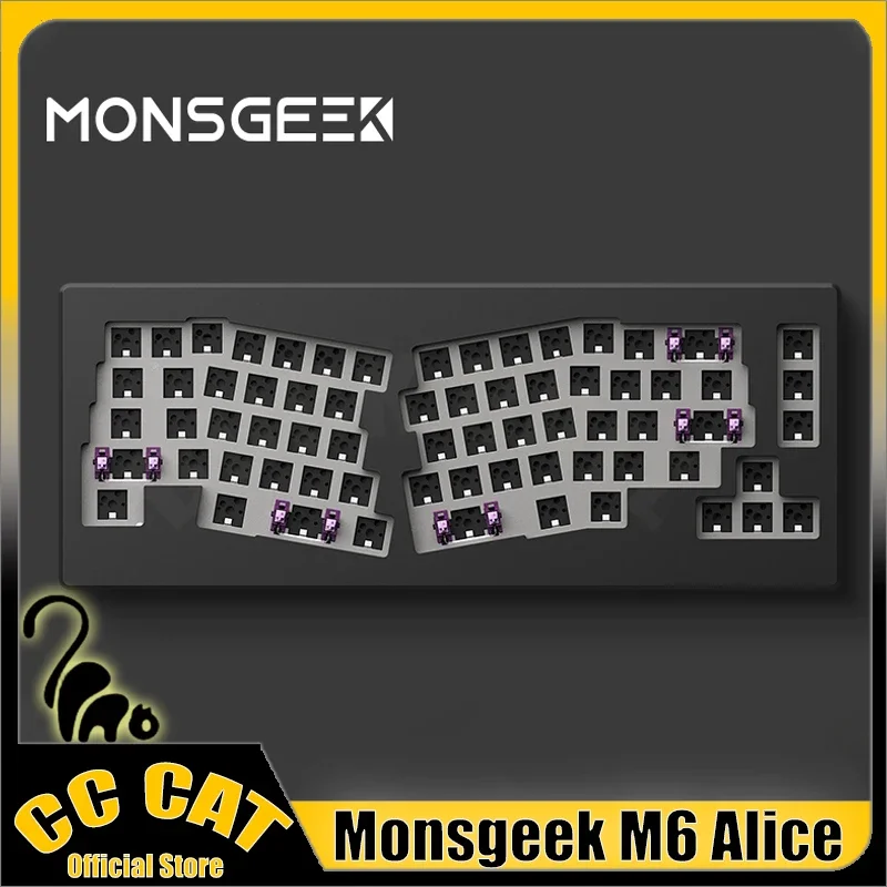 

Monsgeek M6 Alice Mechanical Keyboard Kit Aluminum Alloy Wired Keyboard Kits Hot-Swap Gasket Customize Rgb Gaming Keyboard Kit