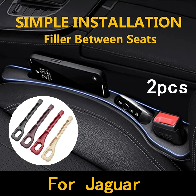 2Pcs For Jaguar X S F XF XE XJ XK XEL XFL XJL XJ6 XJS XKR XFR F-Type F-Pace Car Seat Gap Filler Between Seat Crevice Accessories