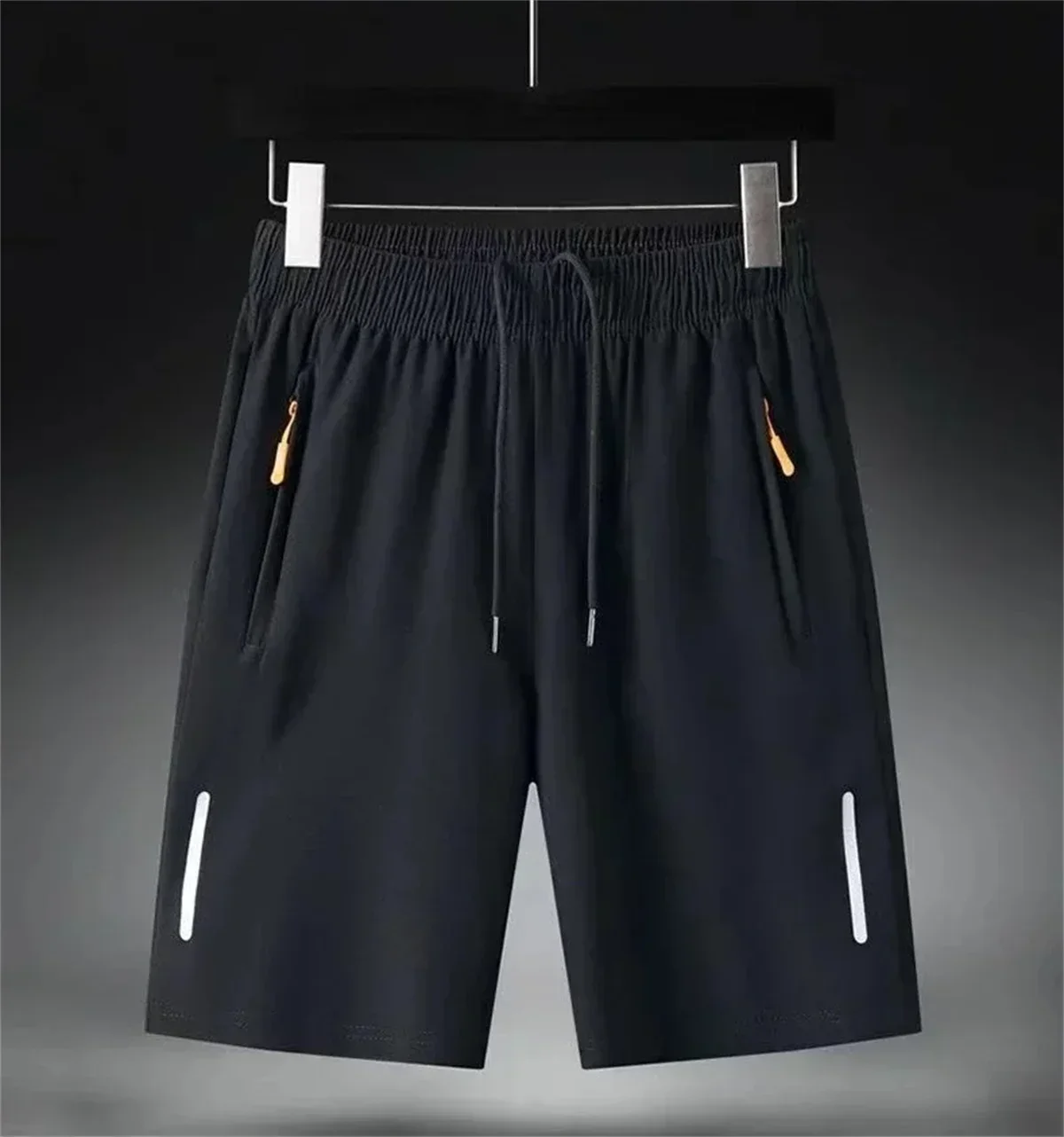 Mens Summer Quick Dry Athletic Work Shorts Casual Hiking Pants Shorts with Zipper Pockets Loose Fit Plus Size Outdoor Trousers