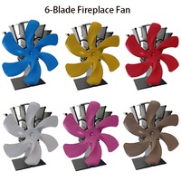 Eco Friendly 6-Blade Fireplace Fan Circulation Home Efficient Heat Powered Fan High-temperature Heat Distribution Stove Fan Home