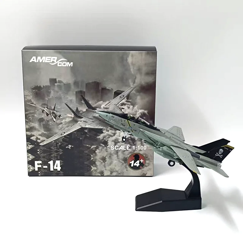 1:100 Scale F14 F-14B Tomcat Military Combat Aircraft Simulation Alloy Die Cast The Plane Model  Immutable Wing Collection Toys