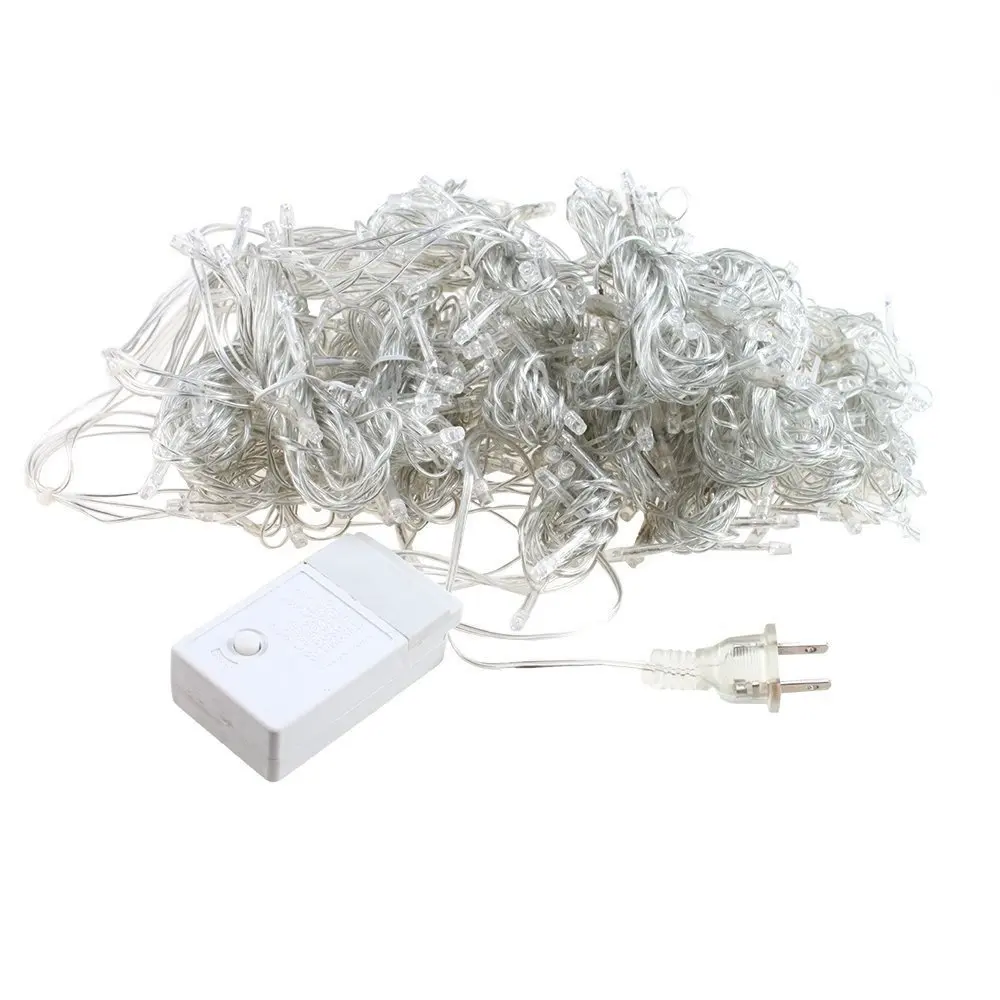 3.5M 5M คริสต์มาส LED Curtain Icicle String Light droop 0.4-0.8m LED ปาร์ตี้สวนเวทีกลางแจ้งตกแต่ง Fairy Light
