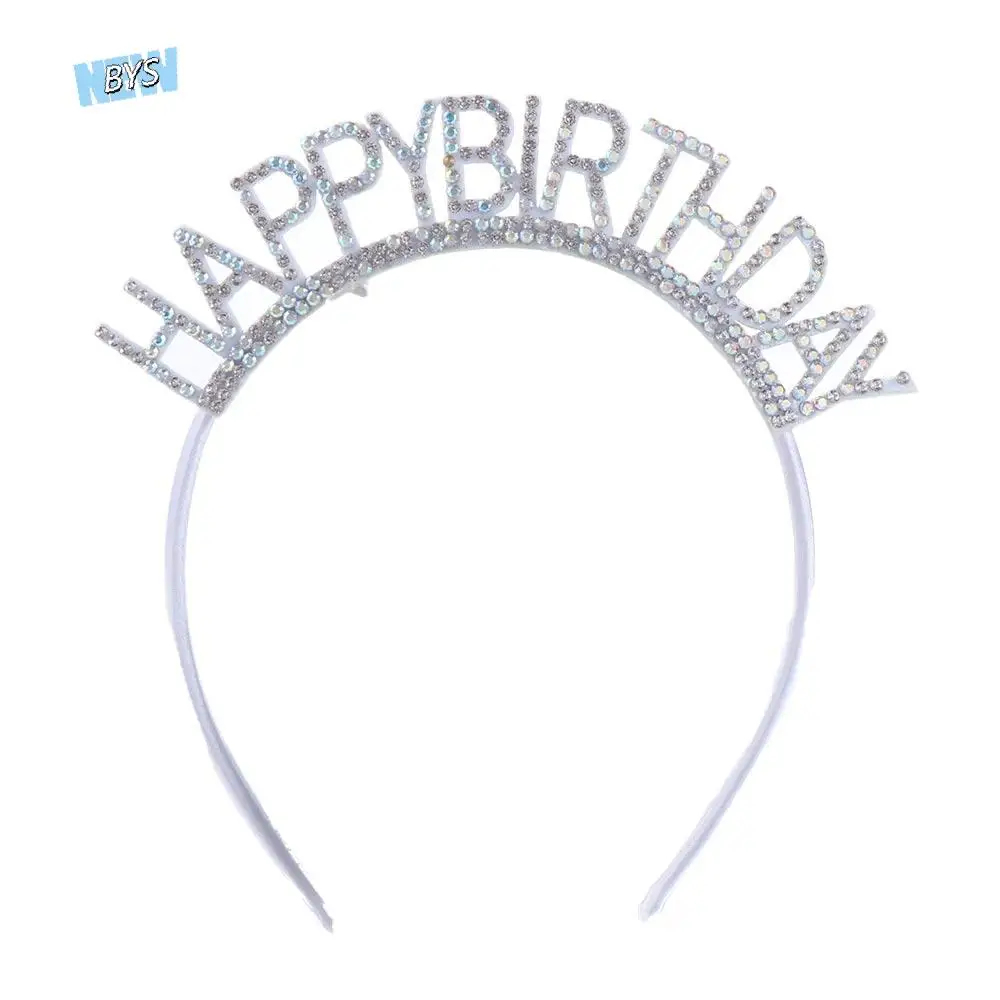 

Birthday Gift Birthday Decoration Alloy Pearl Female Jewelry Happy Birthday Headband Birthday Hair Hoop Rhinestone Crown