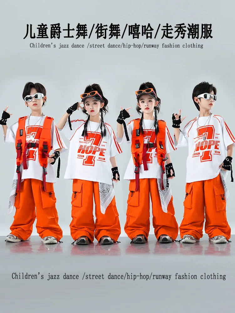 ملابس المسرح للأطفال الأولاد مجموعة الطبول أزياء الهيب هوب للفتيات ملابس أداء الرقص