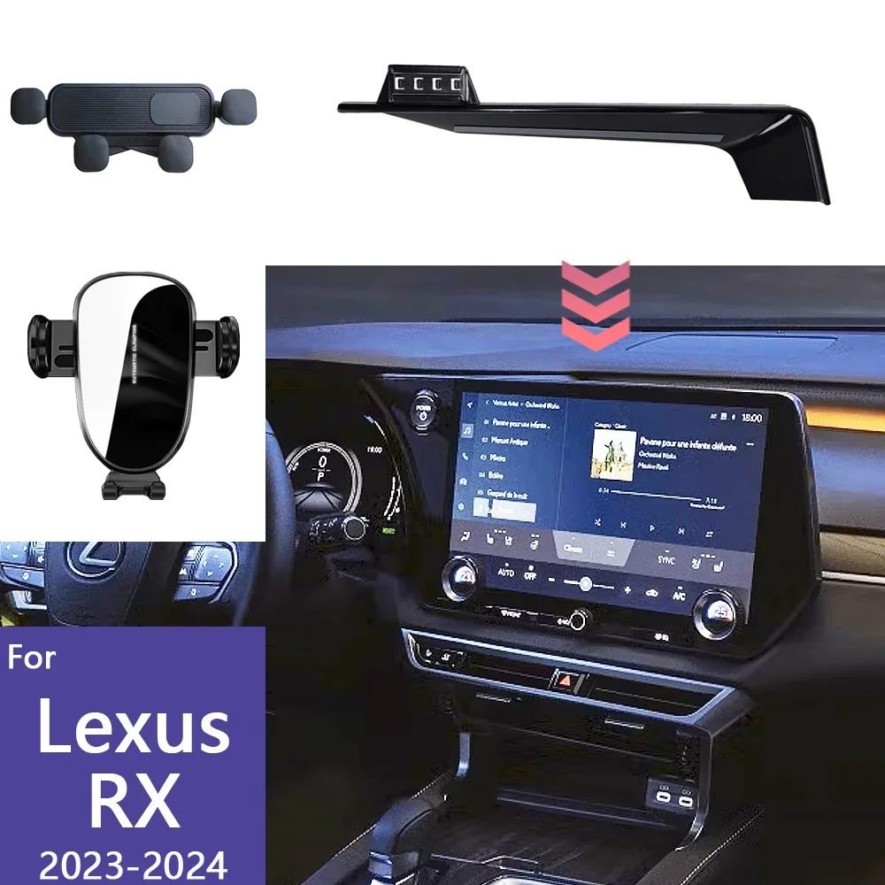 

For Lexus RX RX350 2023 2024 al30 Phone Holder Car Mobile Phone Wireless Charging Gravity Mount Screen Fixed Base Accessories