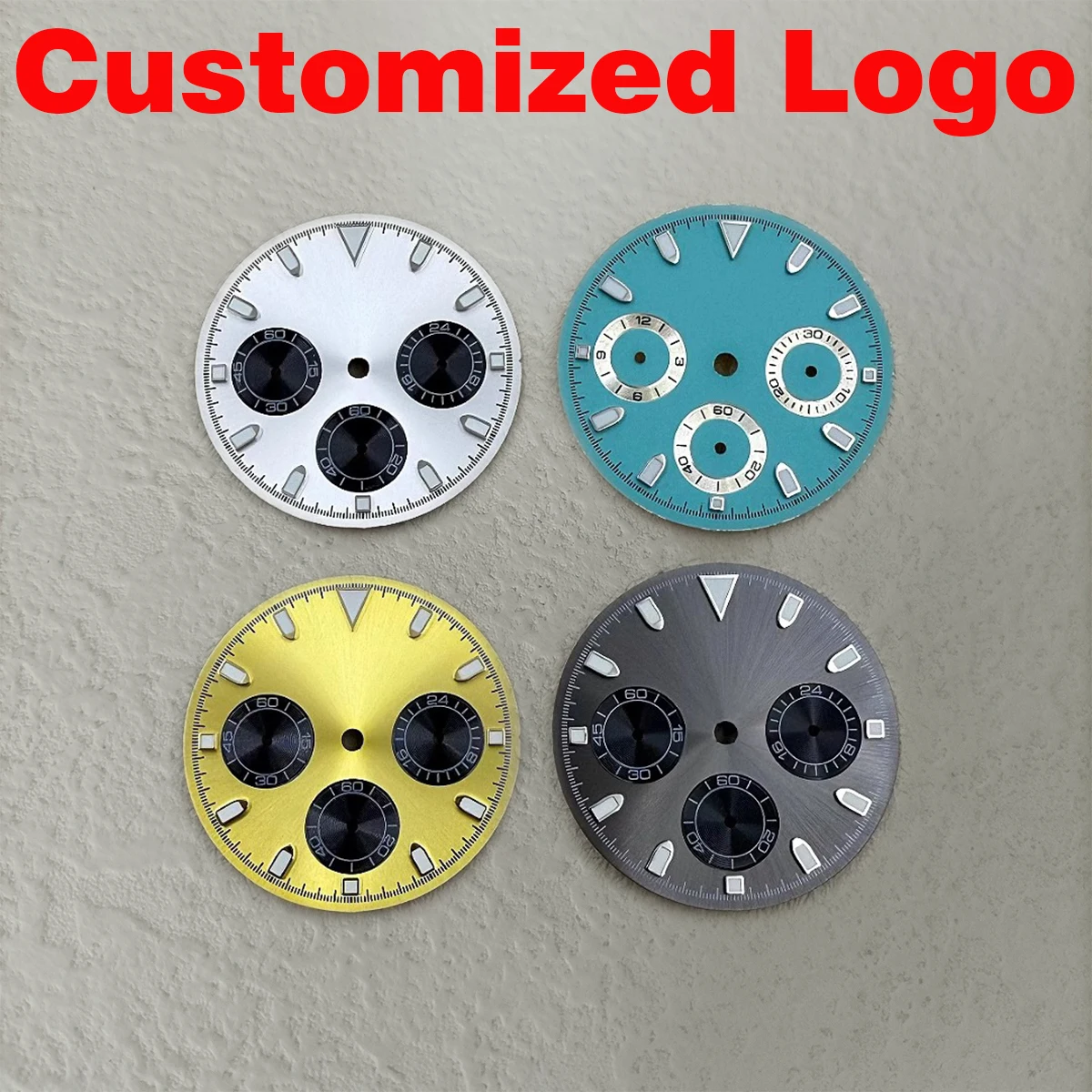 

No Logo VK63 Dial Panda Dial Multifunction Chronograph Dial 29.5mm Support Customized Logo Suitable for VK63 Quartz Movement