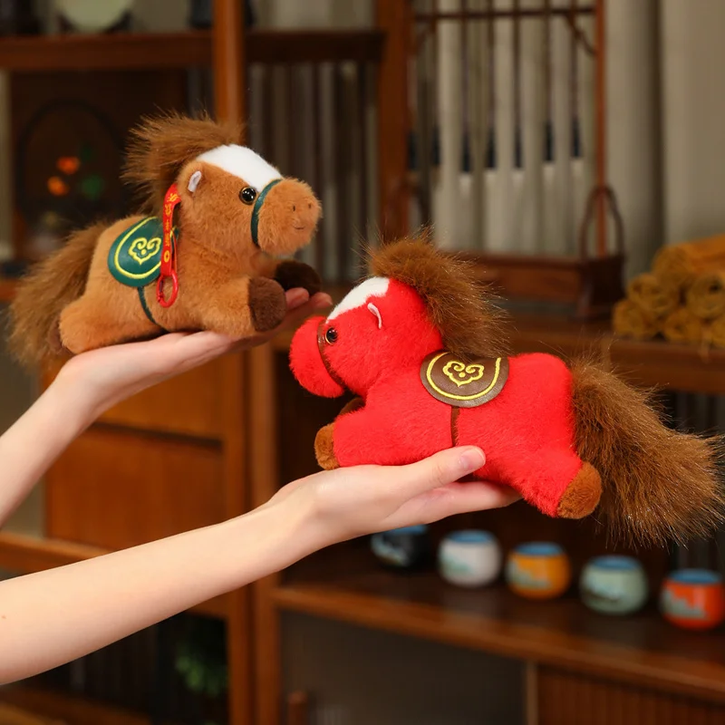 18/23/30 cm 2026 Neue Nette Pferd Plüsch Spielzeug Anhänger Stofftier Pony Weiche Puppe Neue Jahr pferd Puppe Kinder Geschenk