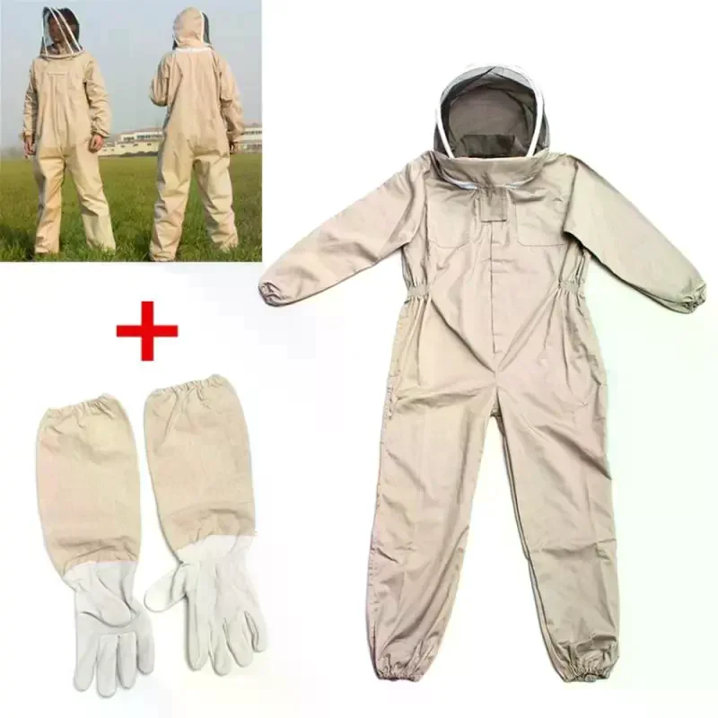 1Set Professional Ventilated Full Body Beekeeping Bee Keeping Suit With Gloves