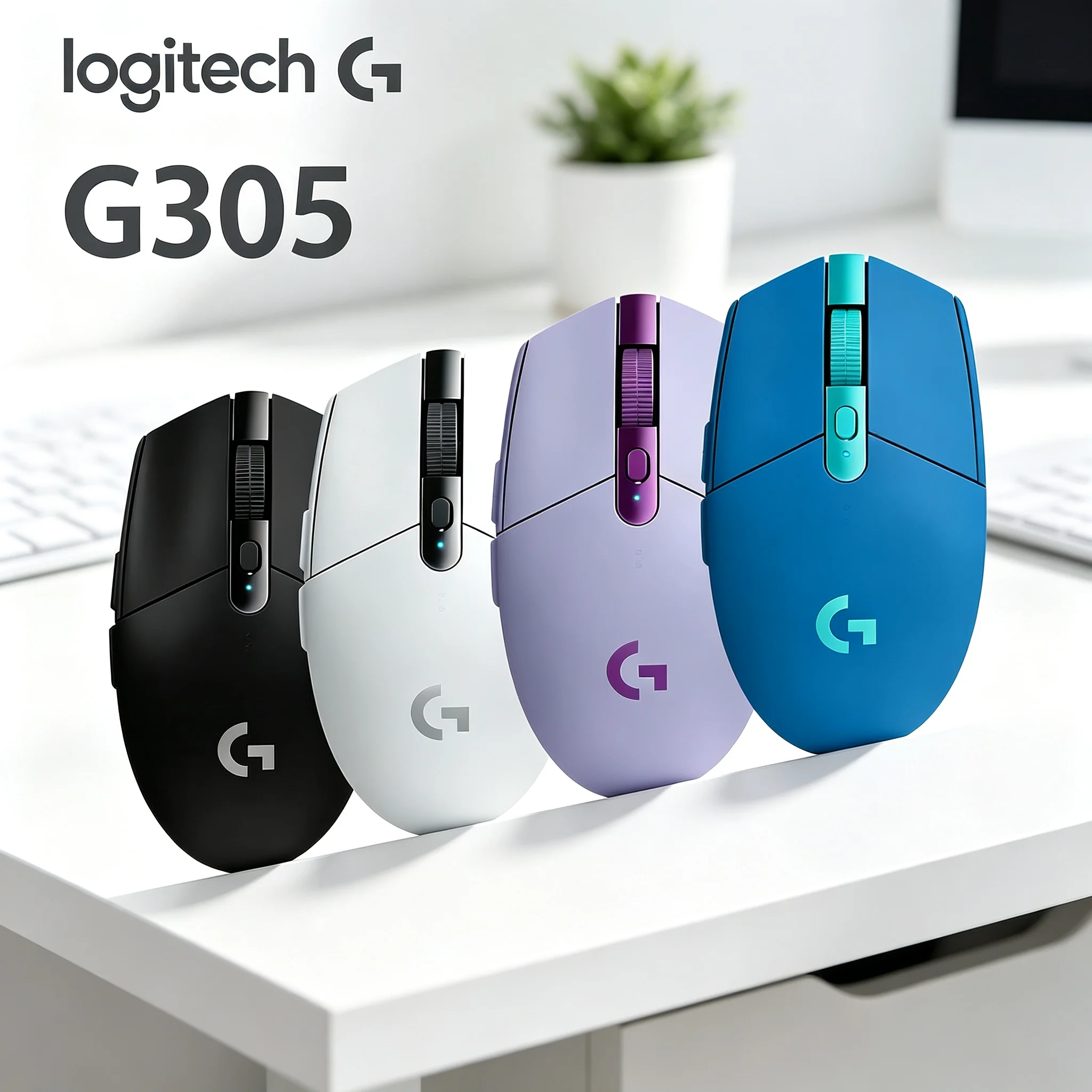 Logitech G305 Wireless Gaming Mouse Ergonomic Grip Hero Sensor For CS2 PUBG LOL Valorant FPS MOBA Gamer Computer Notebook