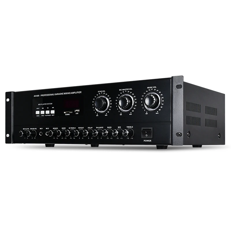 

New power amplifier home karaoke with two microphone ports high-power digital power amplifier