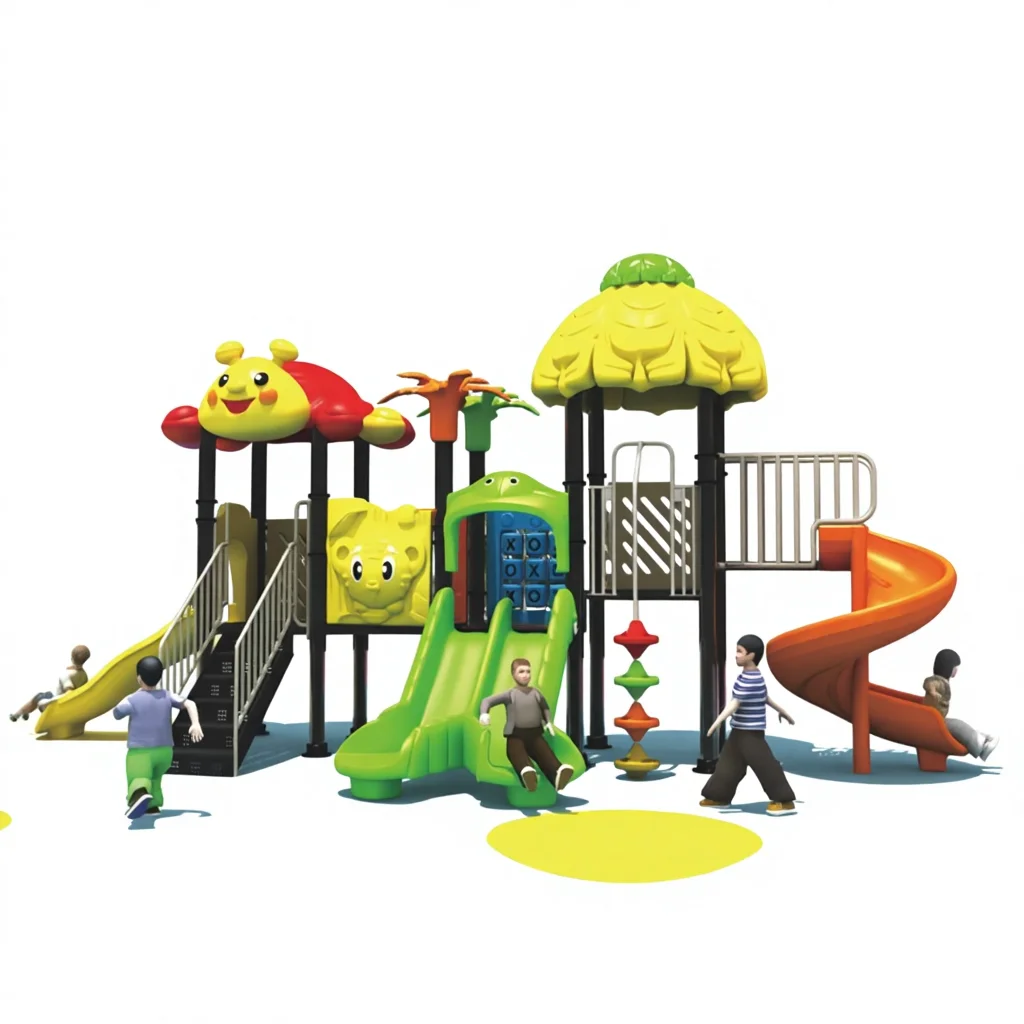 CE Plastic Playhouse for School Kids and Toddler Playground Slide Set Children Kindergarten Outdoor Playground Equipment