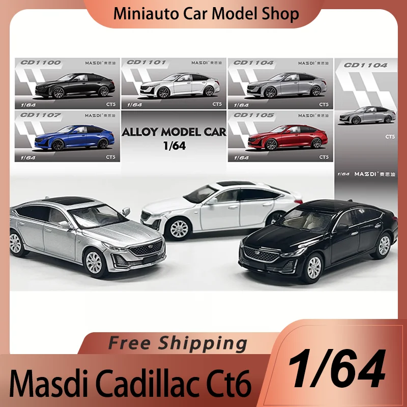 

New In Stock Masdi 1:64 Cadillac Ct6 Cadillac Ct5 Alloy Miniature Diecast Model Cadillac Sedan Car Collection Custom Toys Gift