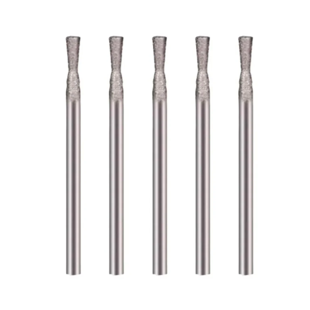 Diamond Electroplated Grinding Heads Set Of 5 For Hand Drills And Electric Grinders 2 35mm Shank For Crafting And Polishing