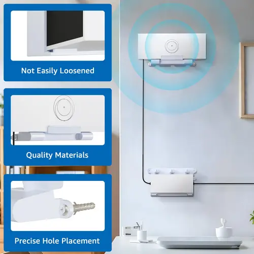 Imagen 2 del producto Soporte de pared 2 en 1 para enrutador Starlink Gen 3, Kit de soporte de montaje para ahorro de espacio, soporte para enrutador y fuente de alimentación