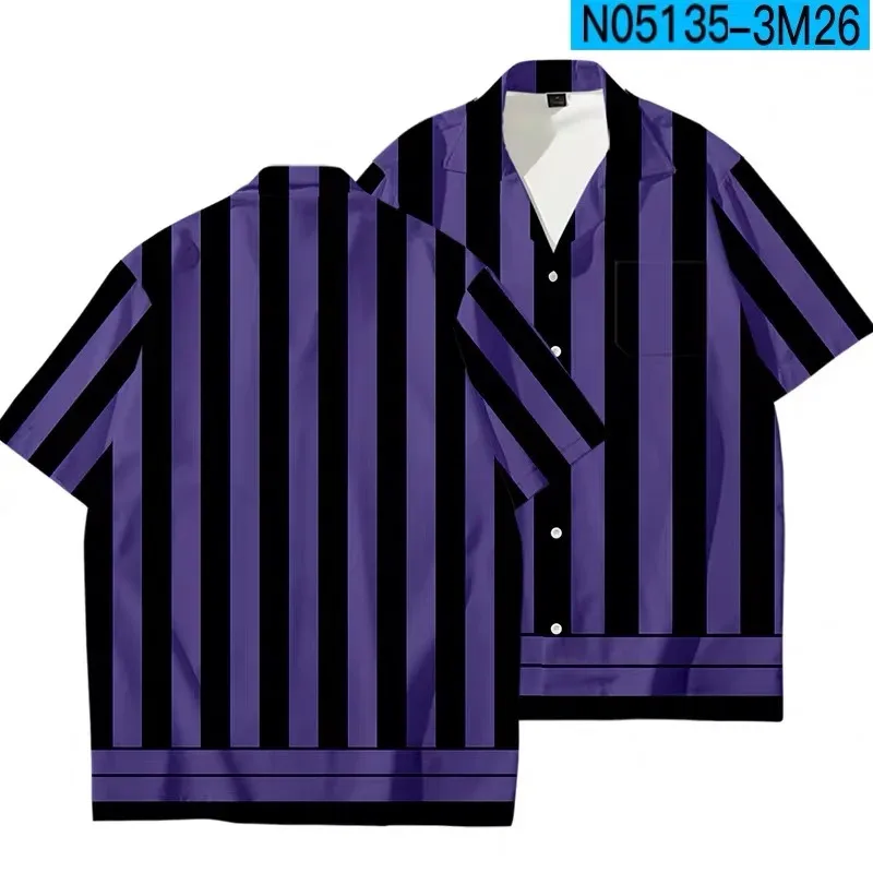 2022 Anime Demon 3D Printing Unisex Shirt Women/Men Casual Summer Short Sleeve Loose Button Streetwear Anime Overclothes