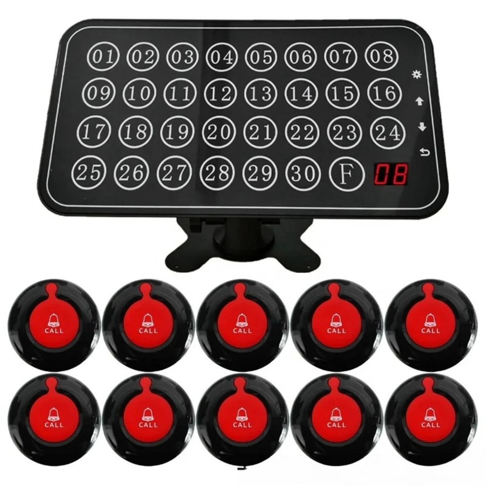 10-Button Wireless Nurse Call System – 1000+ft Caregiver Pager for Clinic Patients