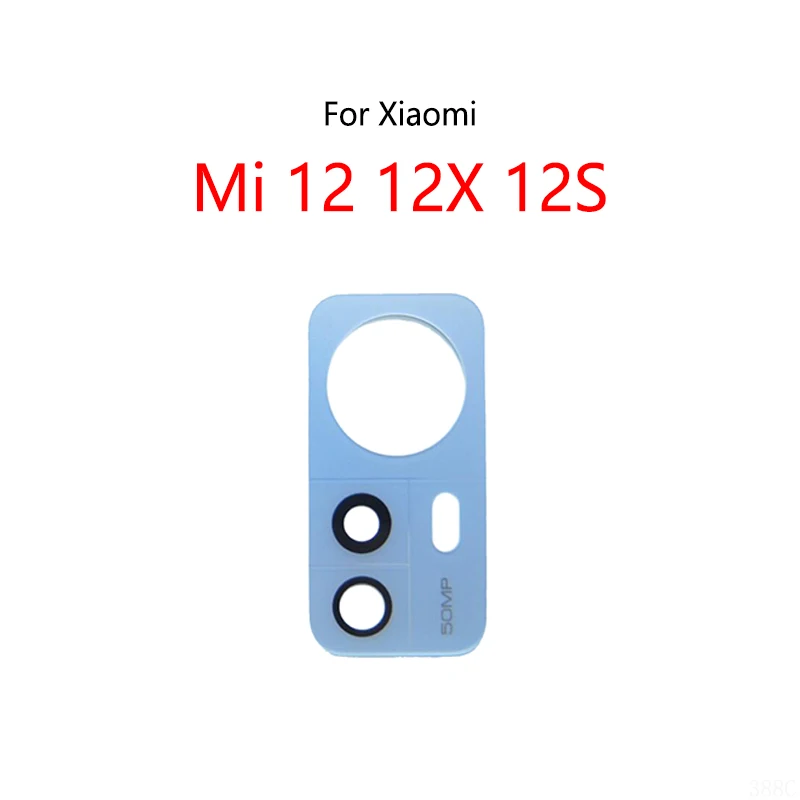 1PCS For Xiaomi Mi 12 12X 12S Back Lens Rear Camera Glass Lens Mirror Frame