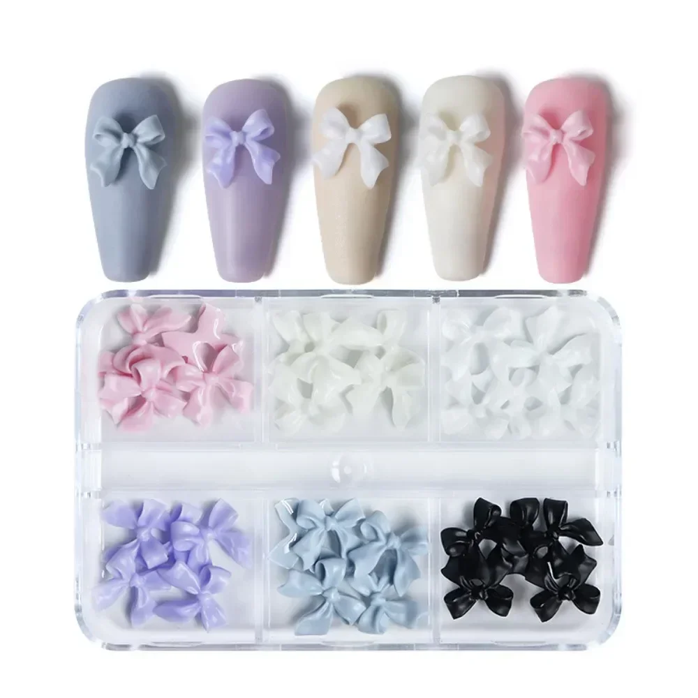 

30Pcs Kawaii Mini Bow Nail Art Decorations 3D Cute Matte Butterfly Nail Charms Manicure Decor Nail Supplies DIY Accessories