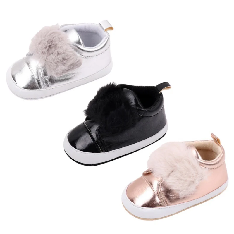 

0-12M Newborn Infant Baby Boy Girl Shoes Anti Slip Fabric Bottom Casual Pu Leather First Walkers Non-Slip Toddler Shoes