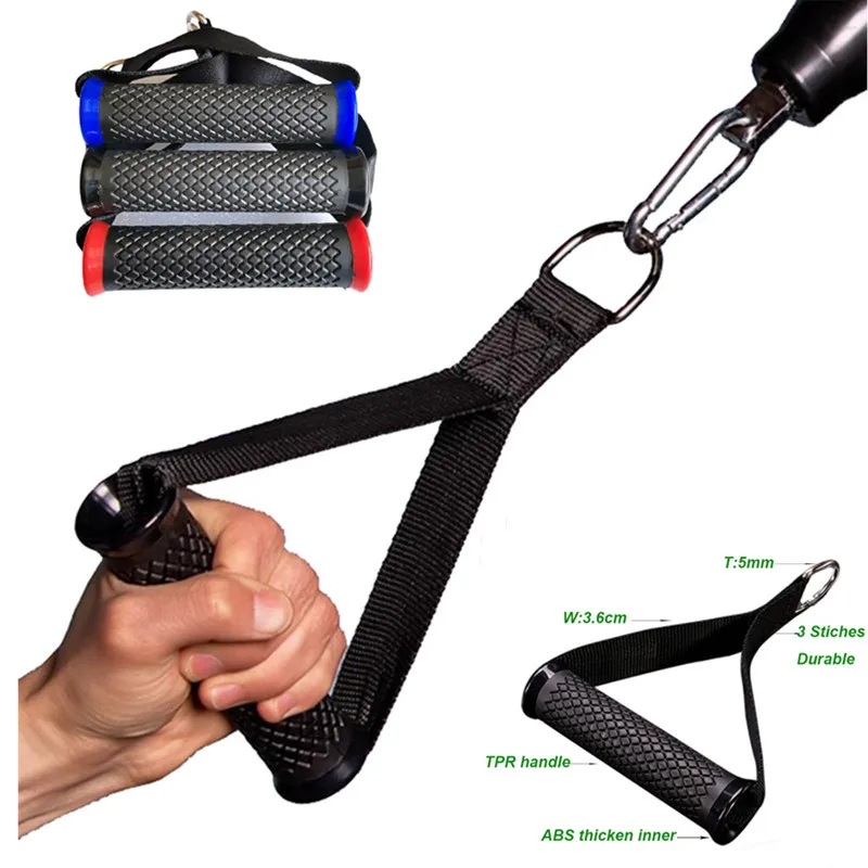 Multifunction Fitness Resistência Bandas, Anti-Slip Grip, Strong Nylon Webbing, Extrator Handle, Ginásio Acessórios, Ginásio, 1Pc