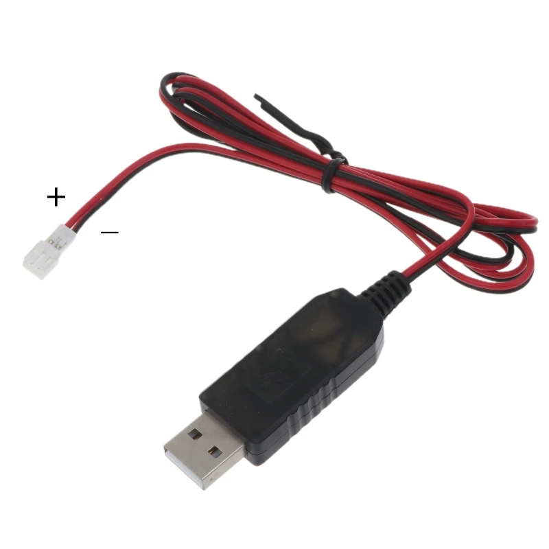 Portable USB PH2.0 2Pin Charging Cable for 3.7V Lithium Batteries Durable Universal Rechargeable Battery Charger 1m