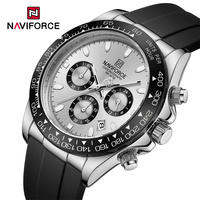 NAVIFORCE Original Watches For Men Silicone Band Casual Sport Chronograph Luminous Wristwatch Relogio Masculino Male Gift 2024