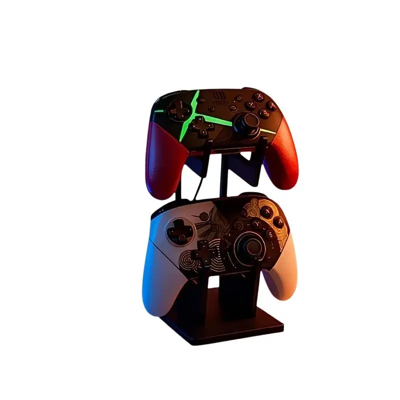 1PC Dual-Layer Game Controller Stand Holder Display Rack Organizer For Desktop TV Gaming Room Accessories Universal view 5