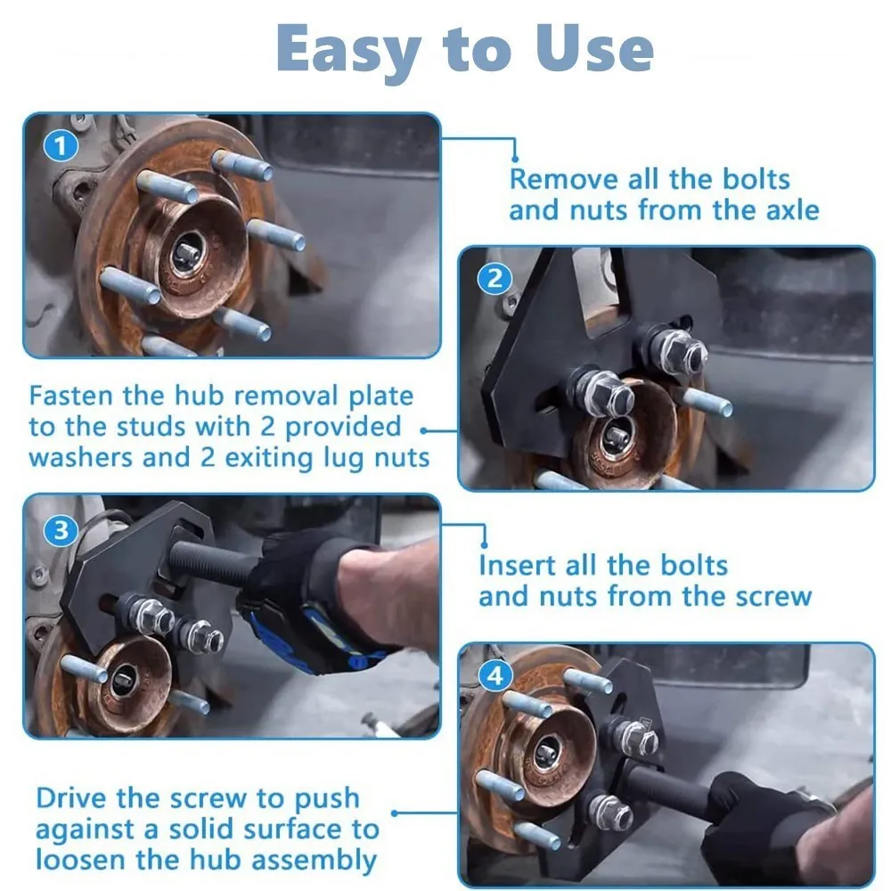 Hub Remover Tool For Cars Trucks With 5 6 8 Lug Hub Assemblies 40100 40090/40080/43670 Car Disassembly Repair Tools