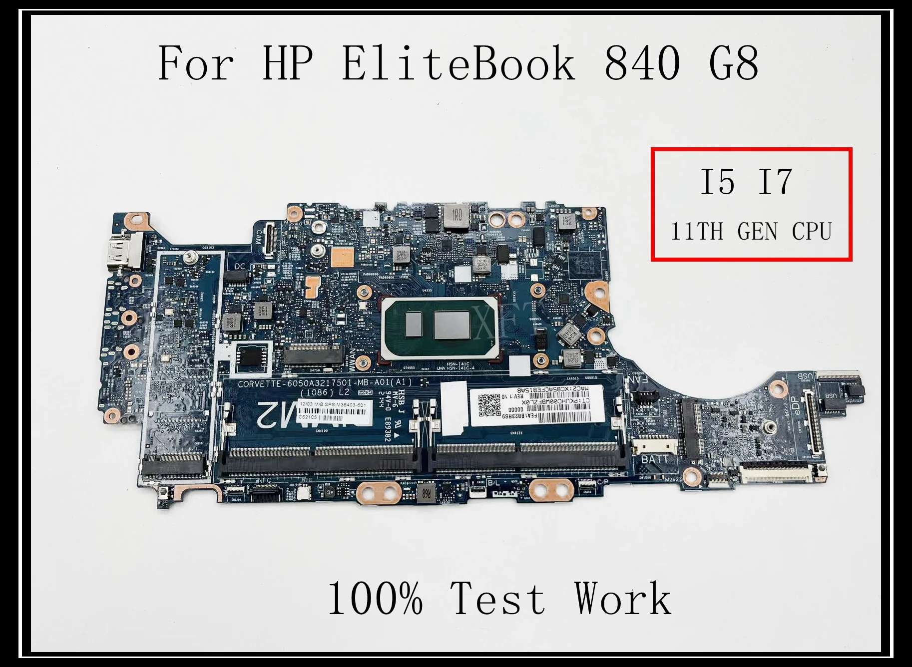 

For HP EliteBook 840 G8 Laptop Motherboard With I5/I7 11th Gen CPU DDR4 UMA 6050A3217501-MB-A01 100% Test Work