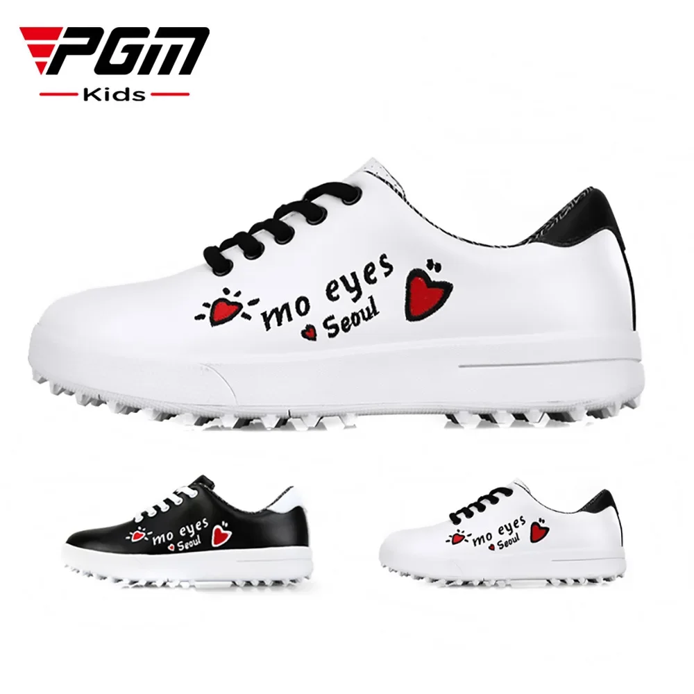 PGM Zapatos de golf Zapatos deportivos para niños Zapatillas impermeables con grafiti para niños y niñas