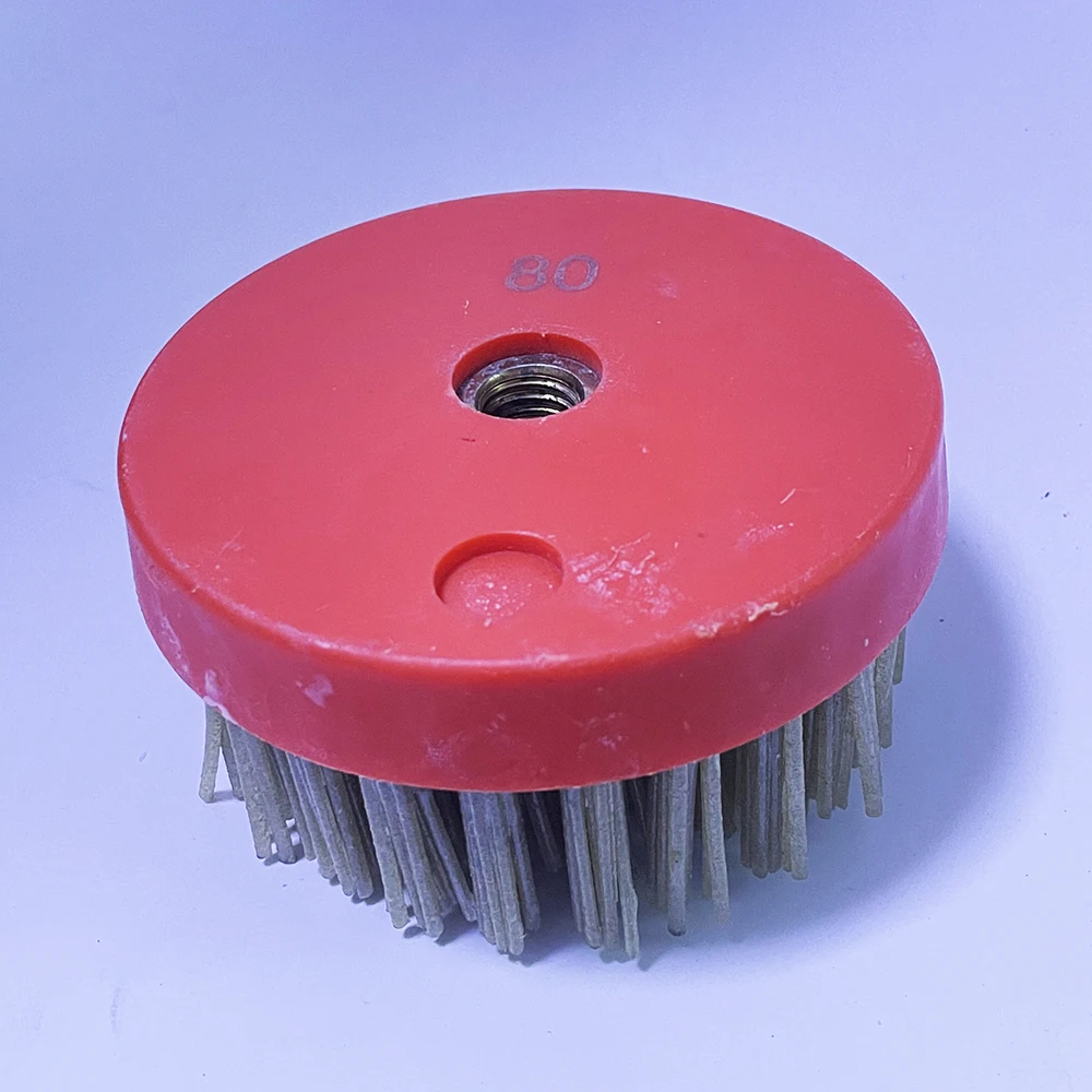 4 inch 110MM Circular Round Strong Diamond Brush Grinding Abrasive Polishing Brush With Snail Lock For Marble Granite Stone