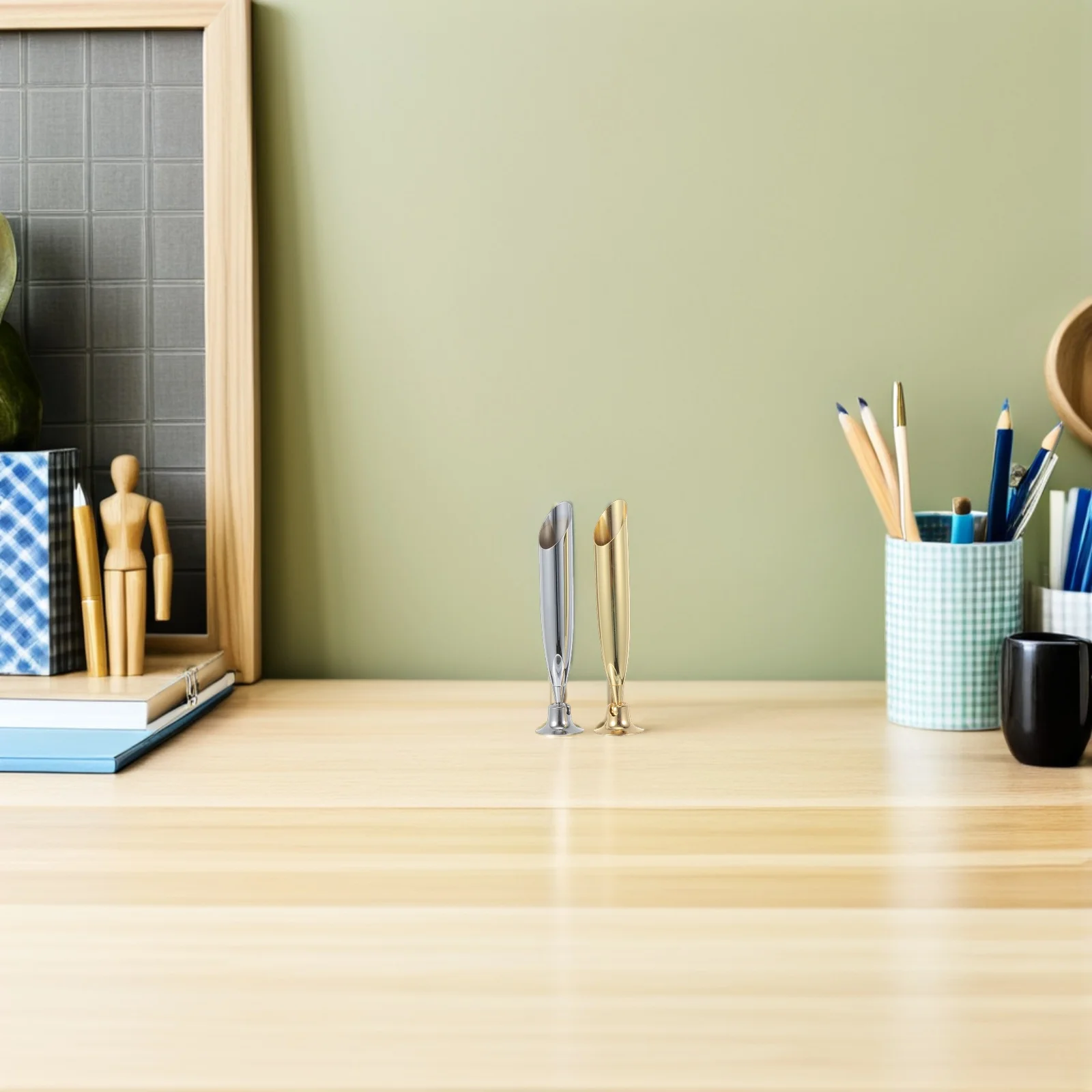 3Pcs Metal Single Pen Stand: Insertion Holder Base for Quill Dip Fountain Pens Desk Display Storage Solution Fountain Pen Cradle