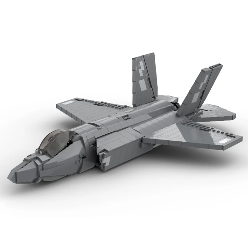 MOC Building Blocks Spaceship F-35 B Lightning II Aircraft Display Model DIY Assembly Bricks Idea Toys Educational Gifts 1210PCS