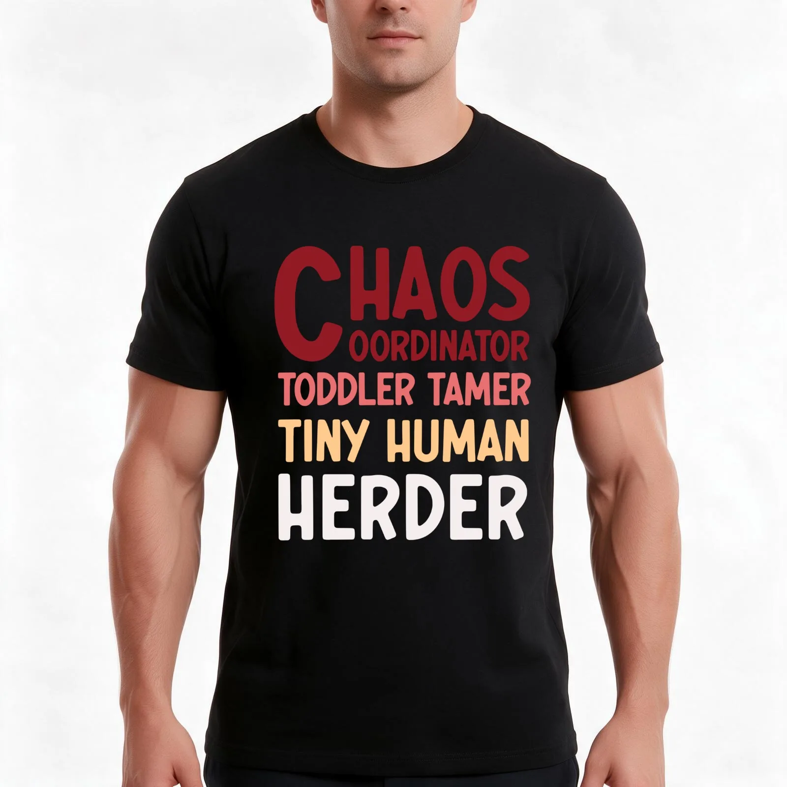 chaos coordinator toddler tamer tiny human herder T-Shirt Summer Casual Cotton Tee Oversized Streetwear Tops Unisex Men Women