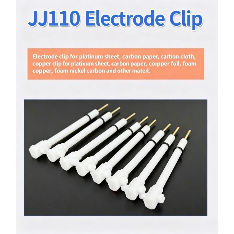 JJ115 Multi‑Purpose Electrode Clip, Platinum Sheet Electrode Clamp for Electrochemical Lab Research Test
