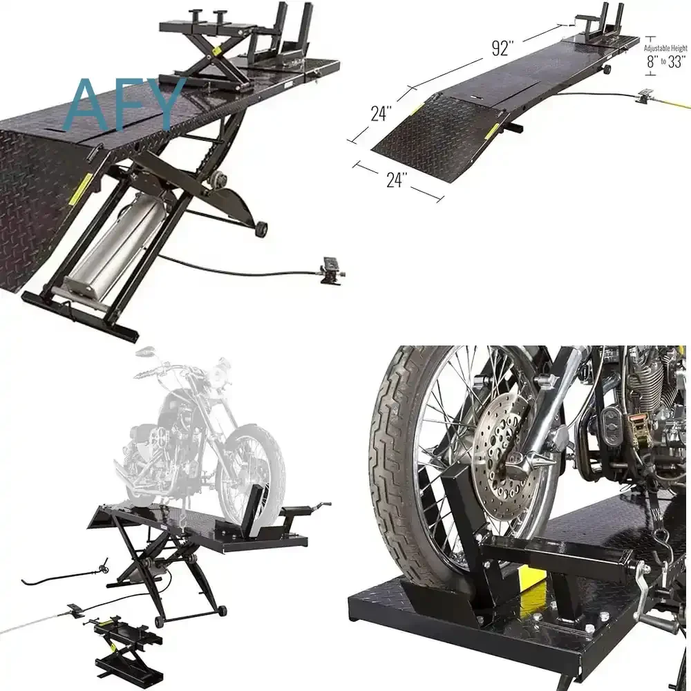Premium Quality Motorcycle Lift Table for Easy Maintenance and Storage for Harley Davidson Yamaha Honda Suzuki Kawasaki